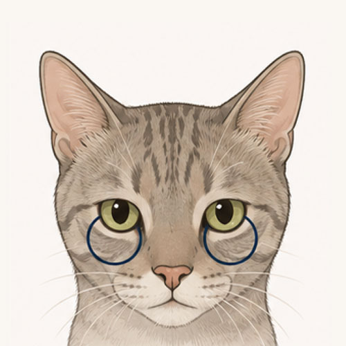 cat shrunken face
