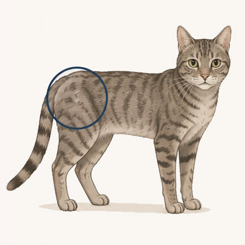 cat hip bones