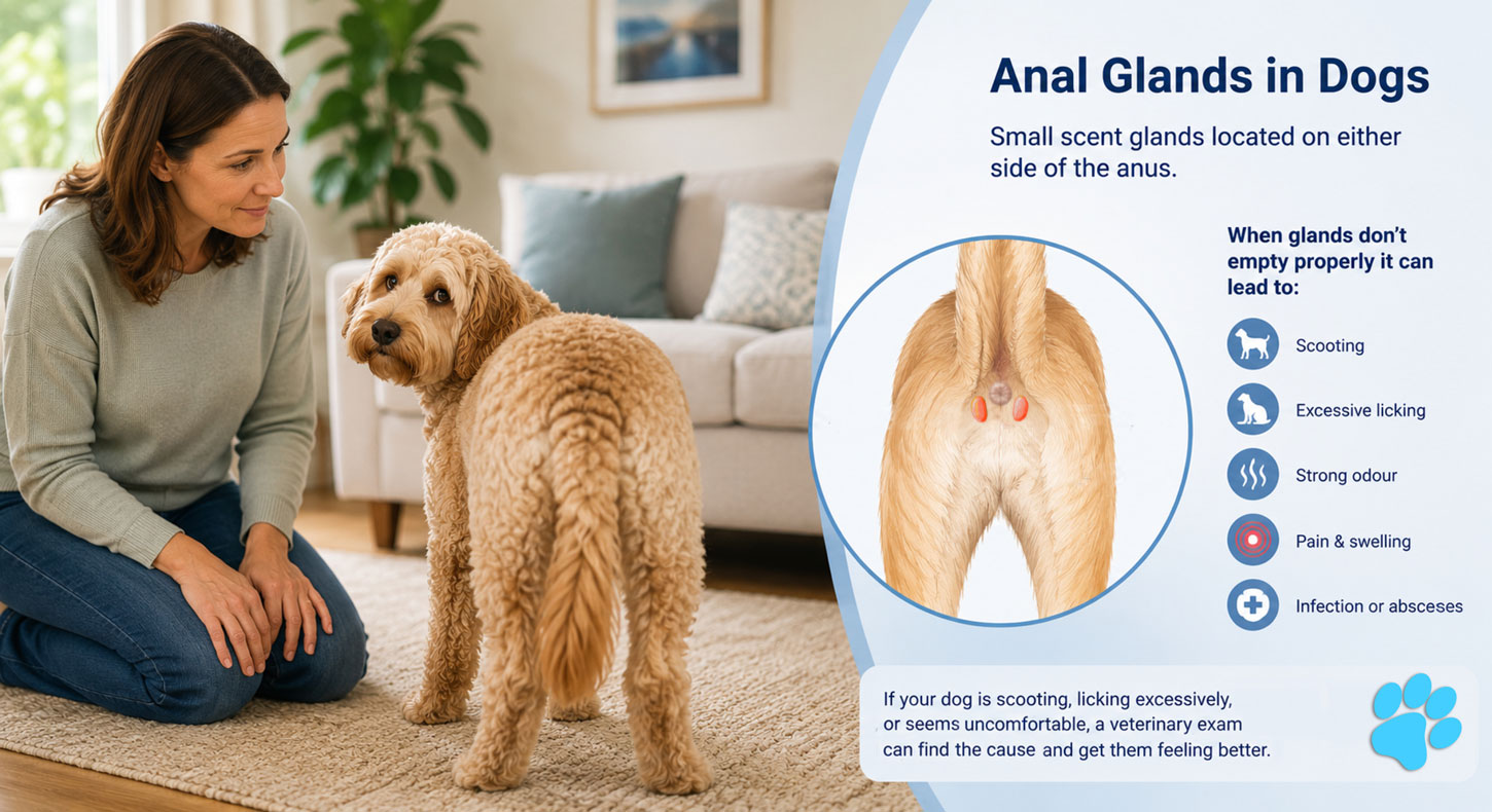 Dog scooting anal glands